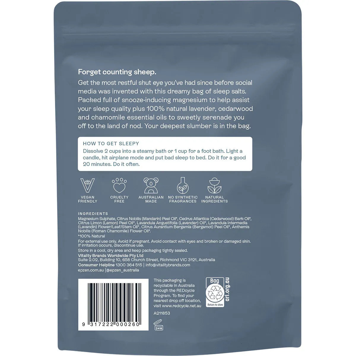 Epzen Magnesium Bath Salts- Sleep