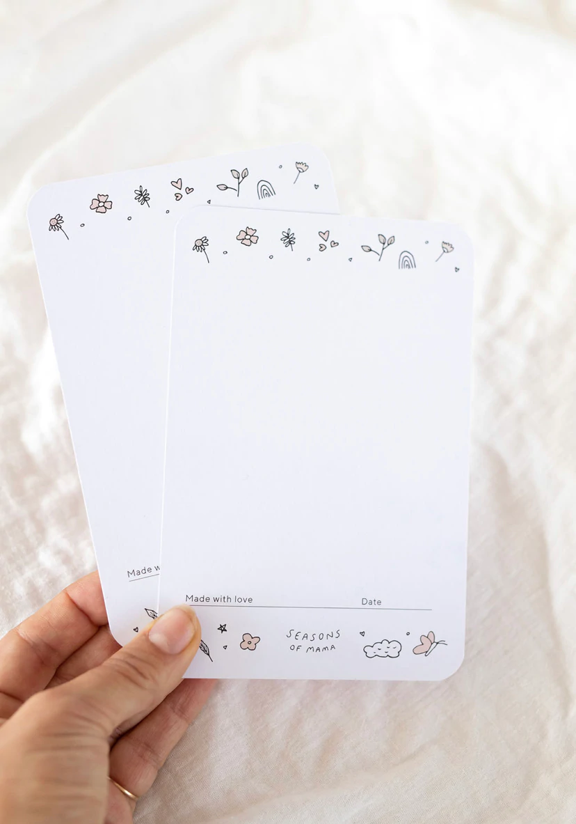 Seasons Of Mama - Pregnancy & Birth Cards with timber stand