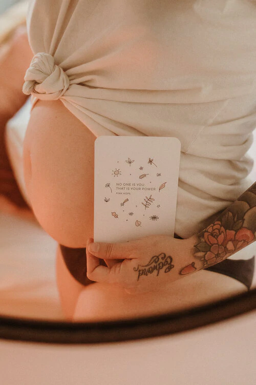 Seasons Of Mama - Pregnancy & Birth Cards with timber stand