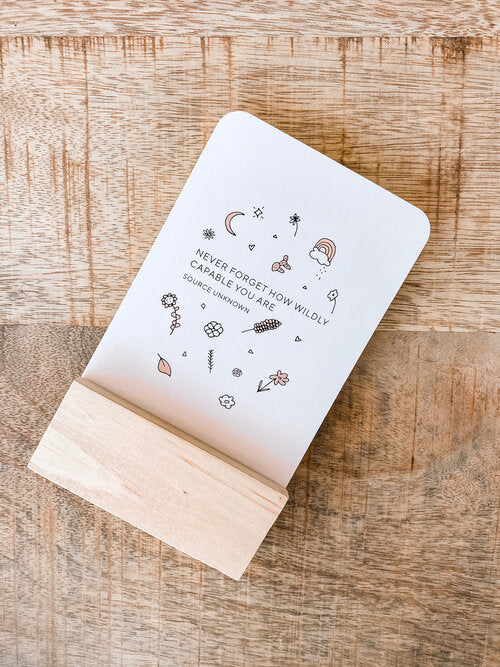 Seasons Of Mama - Pregnancy & Birth Cards with timber stand